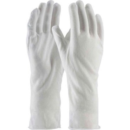 PIP PIP® 97-500/14 CleanTeam® 14" Prem Lt Weight Inspect Gloves Cotton Lisle Unhemmed Men's 97-500/14
